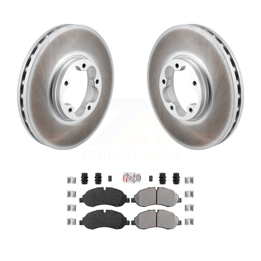 Front Coat Brake Rotor Semi-Metallic Pad Kit For Ford Transit-250 Transit-150 Transit-350 KGA-106020