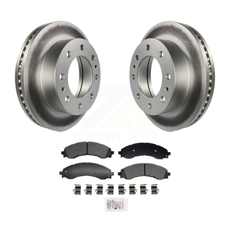 Front Coated Brake Rotor Semi-Metallic Pad Kit For GMC Savana 3500 Chevrolet Express 4500 KGA-106025