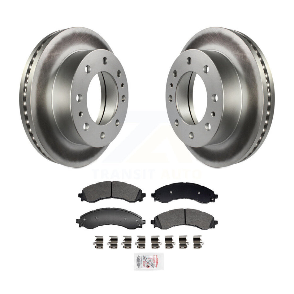 Front Coated Brake Rotor Semi-Metallic Pad Kit For GMC Savana 3500 Chevrolet Express 4500 KGA-106025