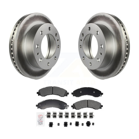 Front Coated Brake Rotor Semi-Metallic Pad Kit For GMC Savana 3500 Chevrolet Express 4500 KGA-106026