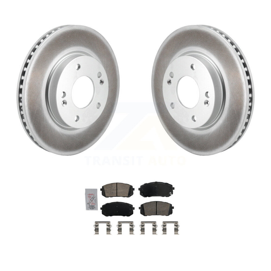 Front Coated Disc Brake Rotors And Ceramic Pads Kit For Hyundai Elantra KGA-106030