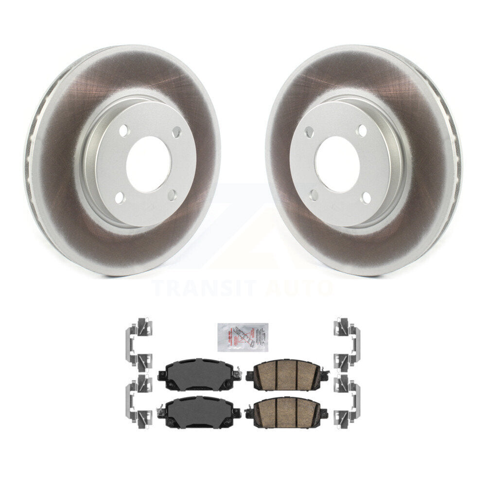 Front Coated Disc Brake Rotors And Ceramic Pads Kit For 2024 Nissan Sentra S SV SR KGA-106033
