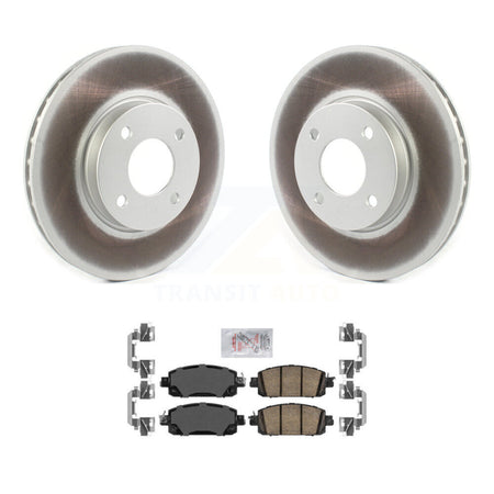Front Coated Disc Brake Rotors And Ceramic Pads Kit For 2024 Nissan Sentra S SV SR KGA-106033