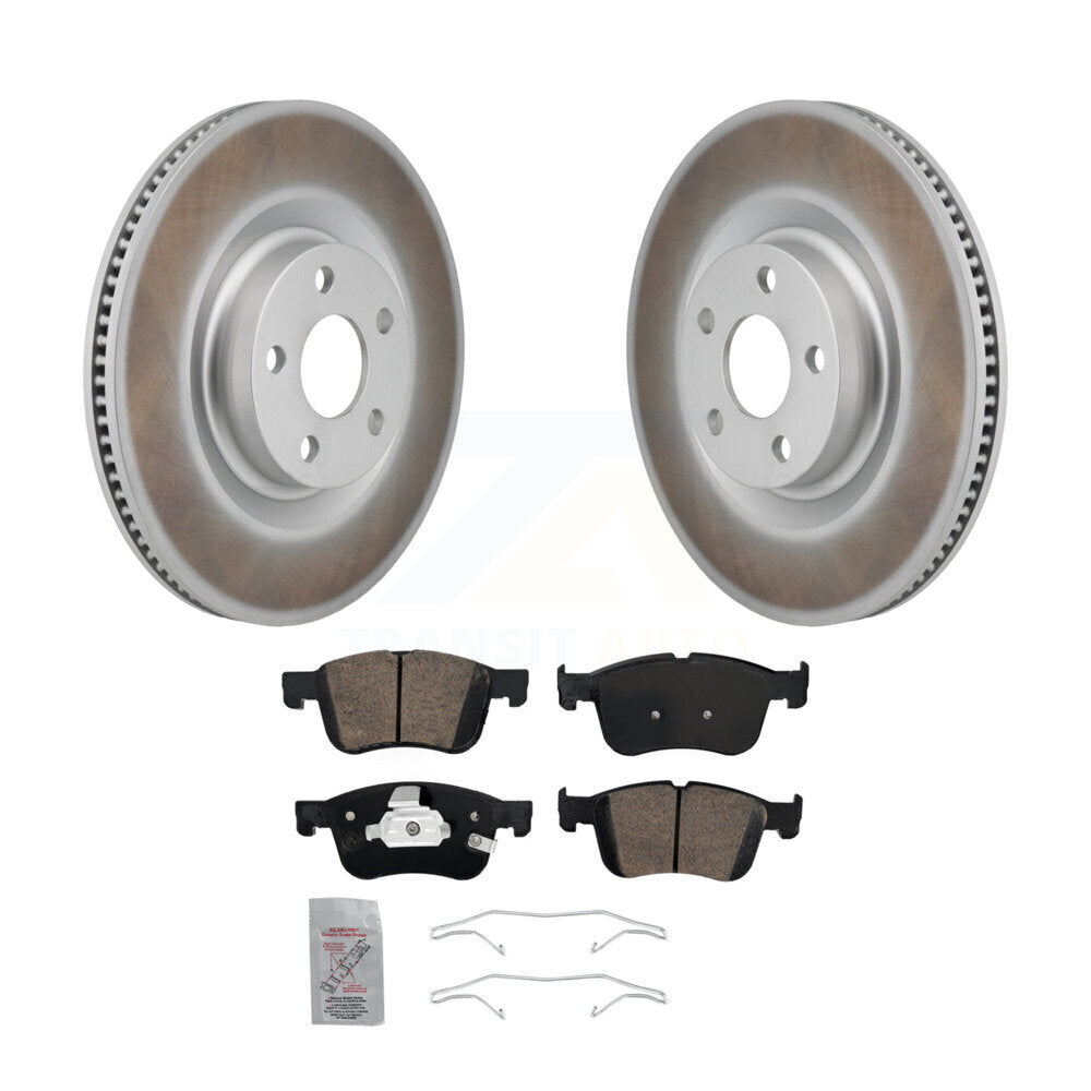 Front Coated Disc Brake Rotors And Ceramic Pads Kit For 2022-2023 Ford Maverick KGA-106037