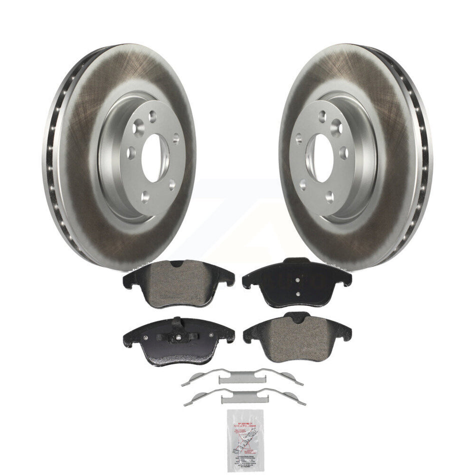 Front Coated Brake Rotor Semi-Metallic Pad Kit For Volvo Land Rover Range Evoque XC70 S60 KGA-106042