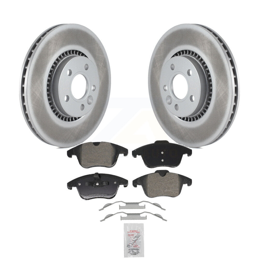 Front Coated Disc Brake Rotors And Semi-Metallic Pads Kit For 2008-2015 Land Rover LR2 KGA-106043