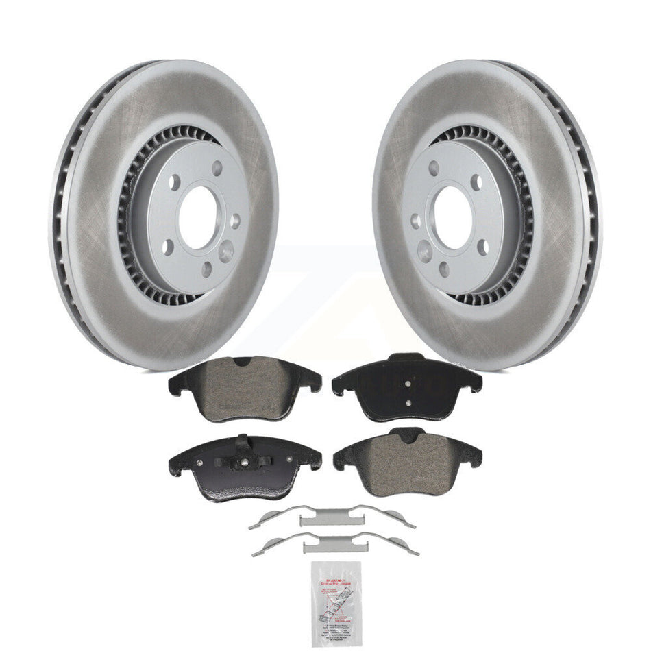 Front Coated Disc Brake Rotors And Semi-Metallic Pads Kit For 2008-2015 Land Rover LR2 KGA-106043