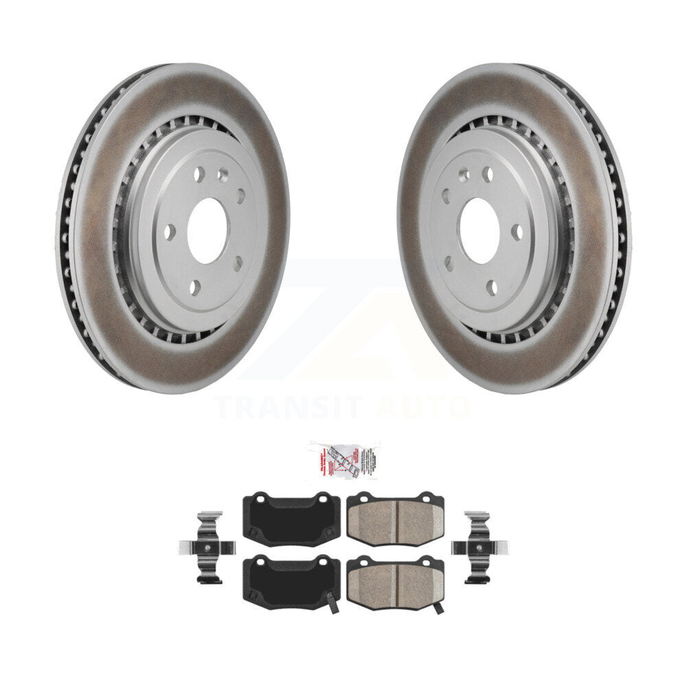 Rear Coated Disc Brake Rotors And Ceramic Pads Kit For Chevrolet Camaro Cadillac ATS KGA-106048