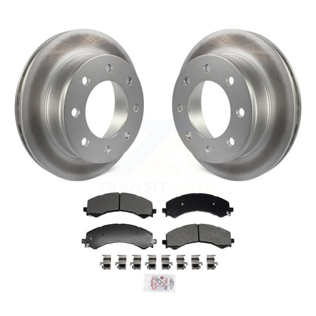 Rear Coated Disc Brake Rotors Semi-Metallic Pad Kit For GMC Savana 2500 Chevrolet Express KGA-106049