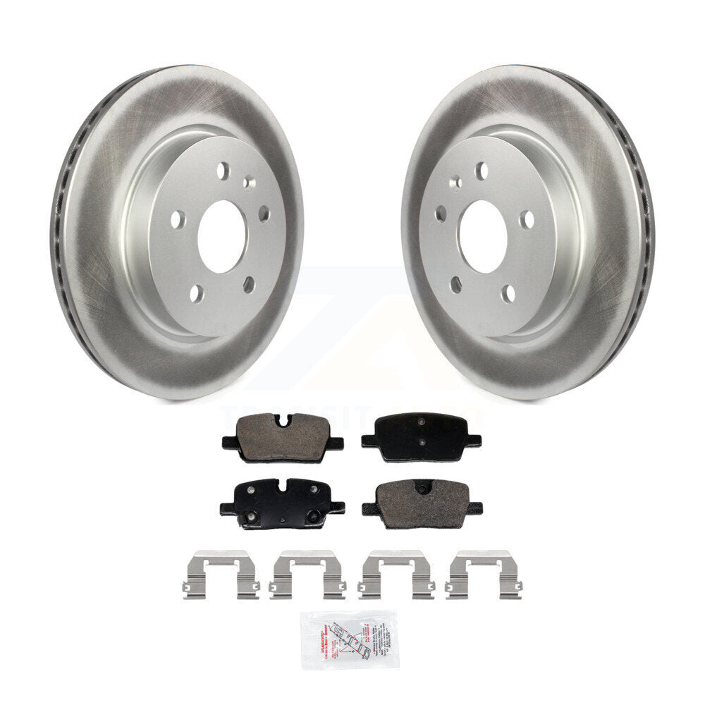 Rear Coated Brake Rotors Ceramic Pad Kit For Cadillac CT5 With Single Piston Caliper KGA-106052