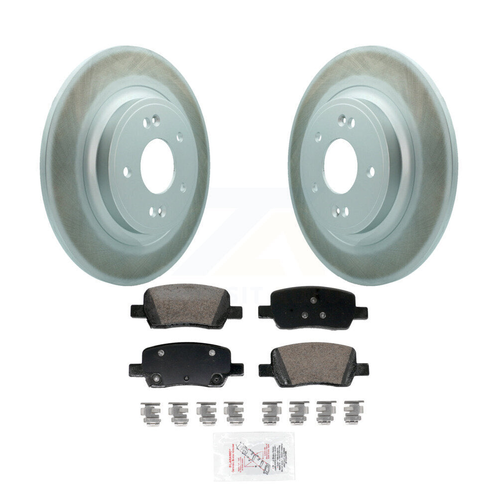 Rear Coated Disc Brake Rotors Ceramic Pad Kit For Hyundai Santa Fe Kia Sorento GAS engine KGA-106055