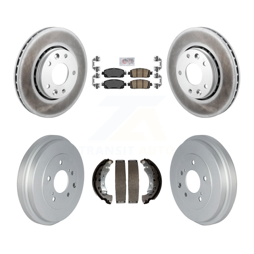Front Rear Disc Brake Rotors Ceramic Pads And Coated Drum Kit For 2020-2022 Nissan Sentra KGA-106056