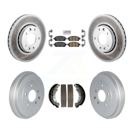 Front Rear Disc Brake Rotors Ceramic Pads And Coated Drum Kit For 2020-2022 Nissan Sentra KGA-106056