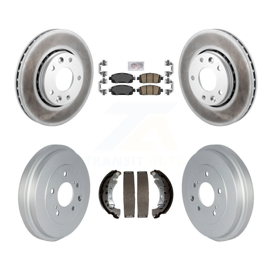 Front Rear Disc Brake Rotors Ceramic Pads And Coated Drum Kit For 2020-2022 Nissan Sentra KGA-106056