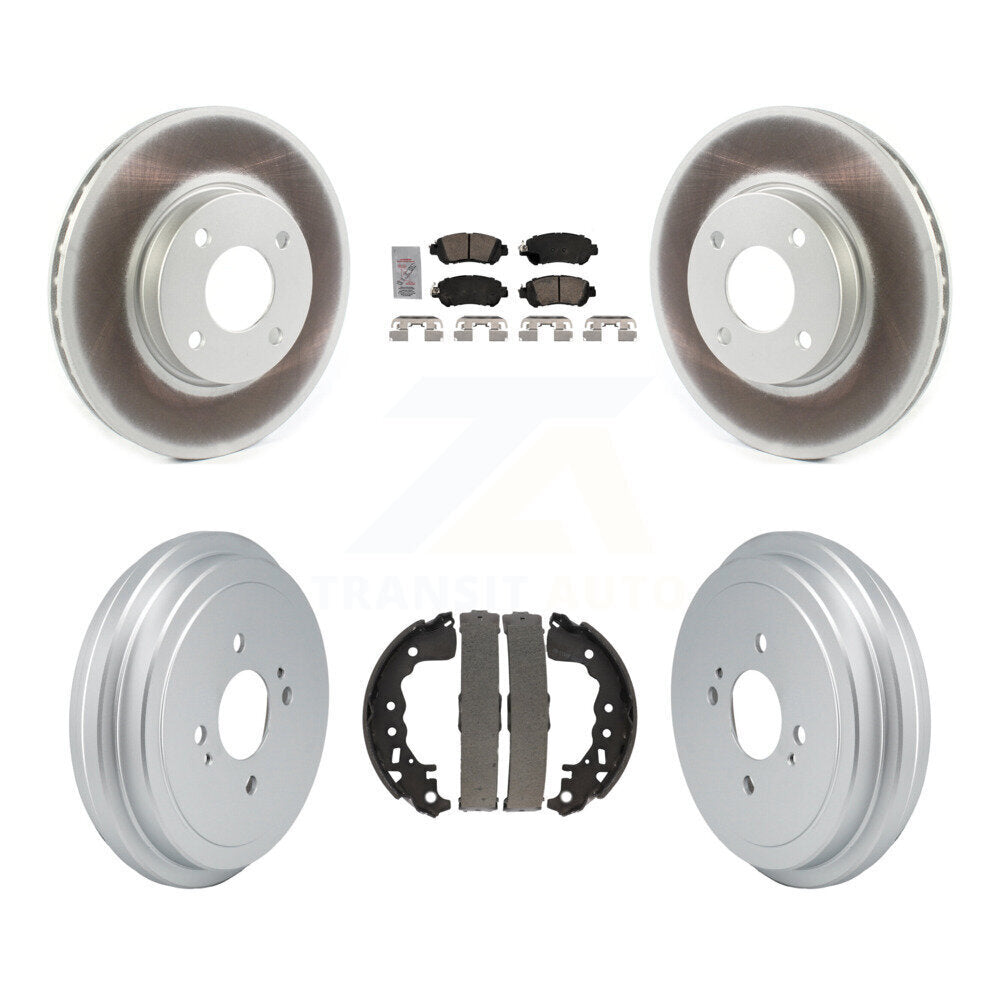 Front Rear Disc Brake Rotors Ceramic Pads And Coated Drum Kit For Nissan Kicks Versa KGA-106057