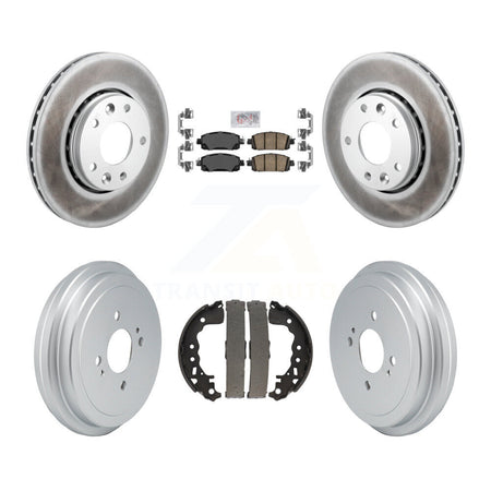 Front Rear Disc Brake Rotors Ceramic Pads And Coated Drum Kit For Nissan Kicks KGA-106058