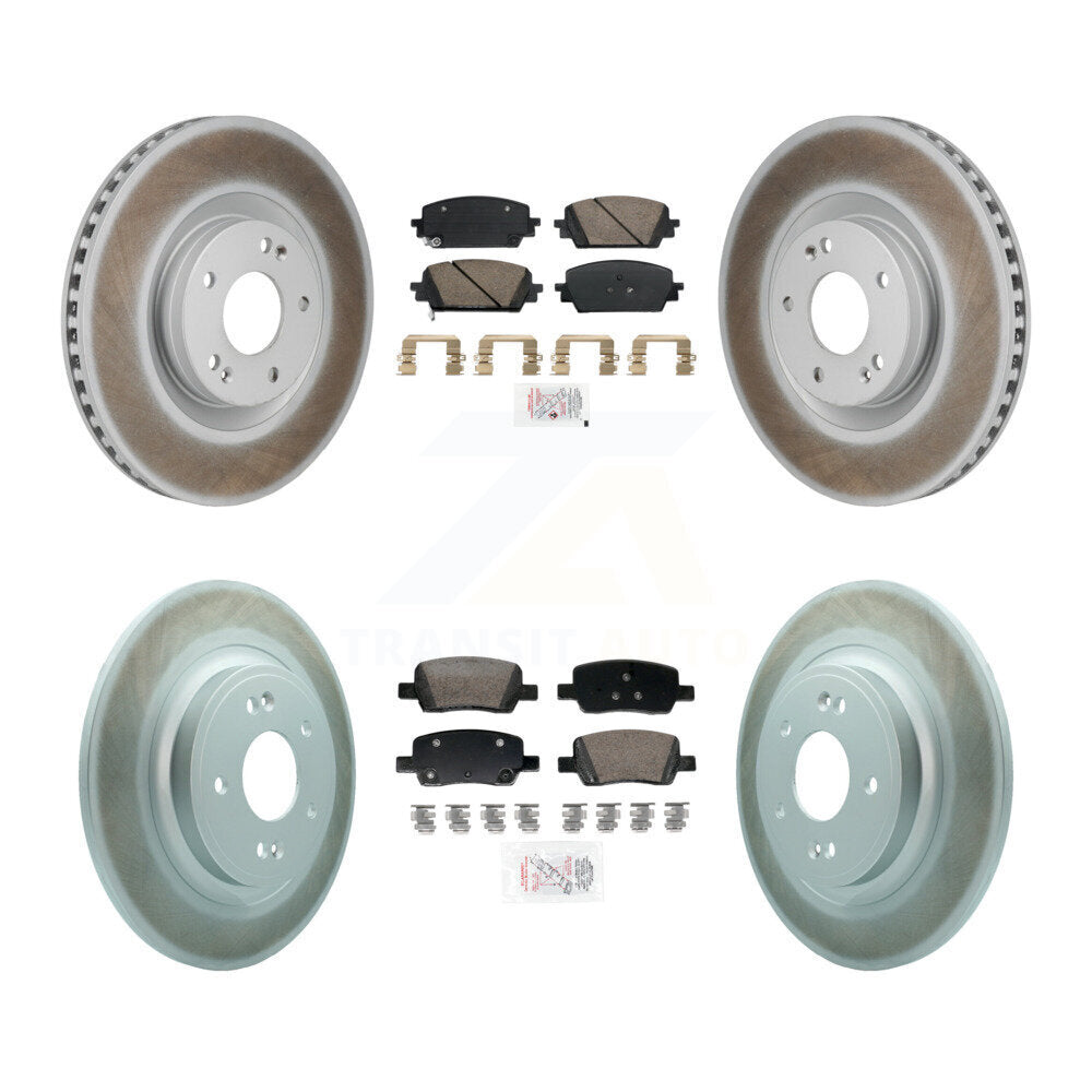 Front Rear Ceramic Pad Coated Brake Rotor Kit For Hyundai Santa Fe Kia Sorento GAS engine KGA-106068