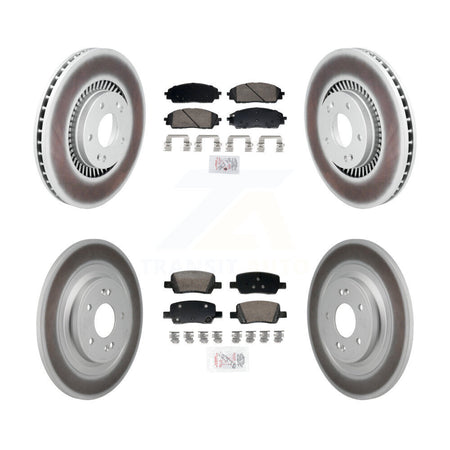 Front Rear Ceramic Pads And Coated Disc Brake Rotors Kit For 2022-2023 Kia Carnival KGA-106069
