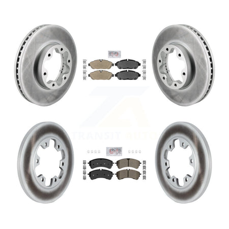 Front Rear Semi-Metallic Pad Coated Brake Rotors Kit For Ford Transit-250 Transit-150 AWD KGA-106072