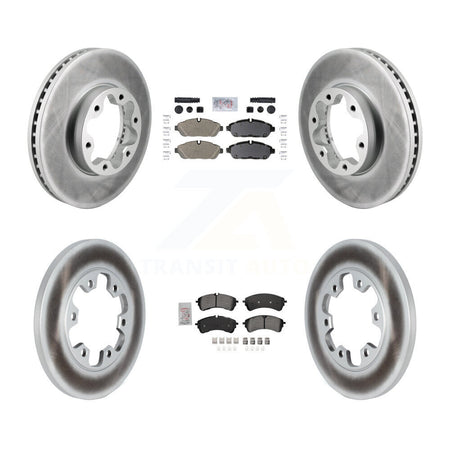 Front Rear Semi-Metallic Pad Coated Brake Rotors Kit For Ford Transit-250 Transit-150 AWD KGA-106073