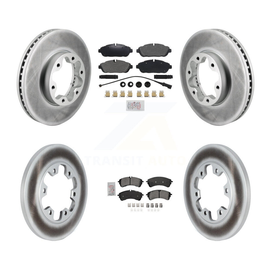 Front Rear Semi-Metallic Pad Coated Brake Rotors Kit For Ford Transit-250 Transit-150 AWD KGA-106073
