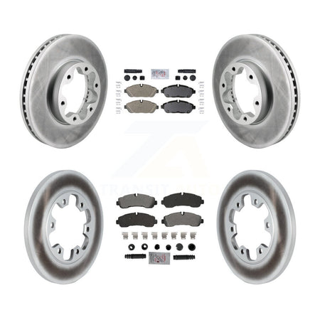 Front Rear Semi-Metallic Pad Coat Brake Rotors Kit For Ford Transit-350 With 6 Lug Wheels KGA-106075