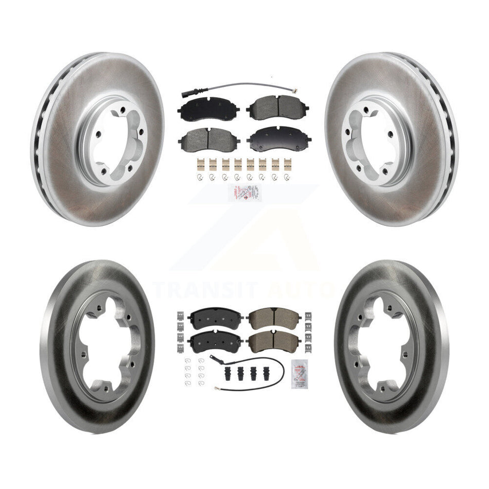 Front Rear Semi-Metallic Pad Coated Brake Rotors Kit For Ford Transit-250 Transit-350 RWD KGA-106078