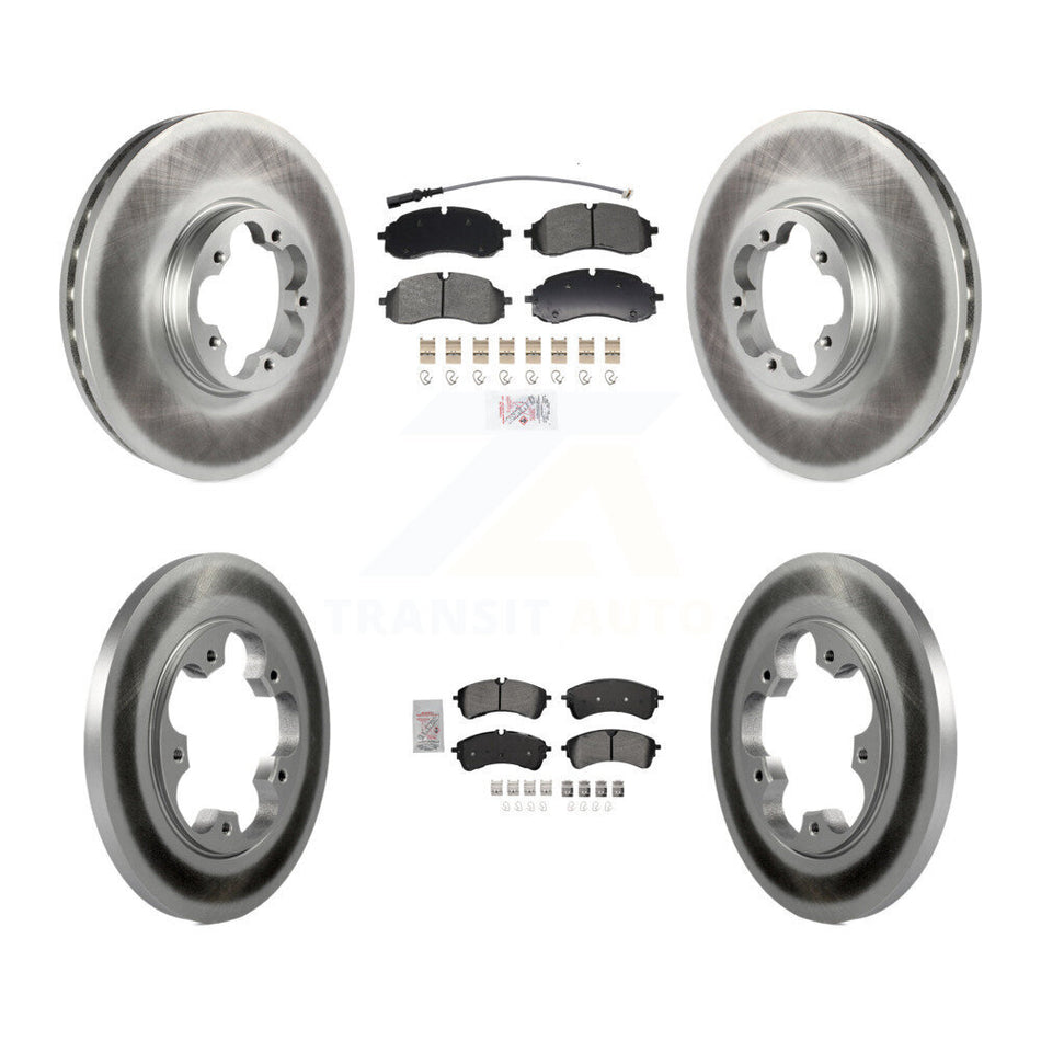 Front Rear Semi-Metallic Pad Coated Brake Rotors Kit For Ford Transit-250 Transit-350 RWD KGA-106079