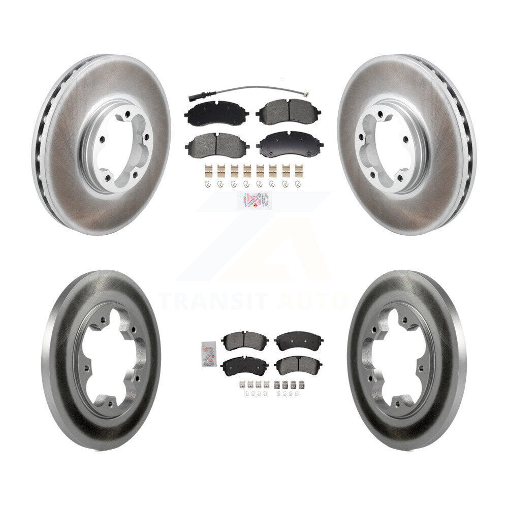 Front Rear Semi-Metallic Pad Coated Brake Rotors Kit For Ford Transit-250 Transit-350 RWD KGA-106080