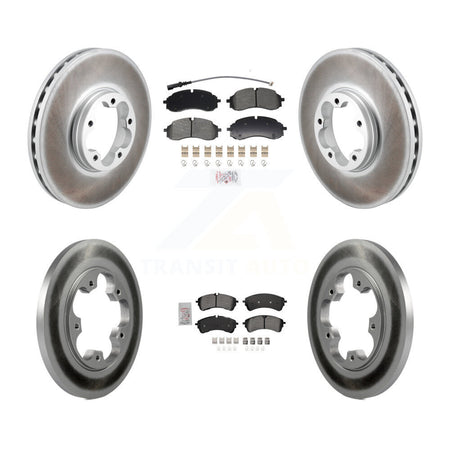 Front Rear Semi-Metallic Pad Coated Brake Rotors Kit For Ford Transit-250 Transit-350 RWD KGA-106080