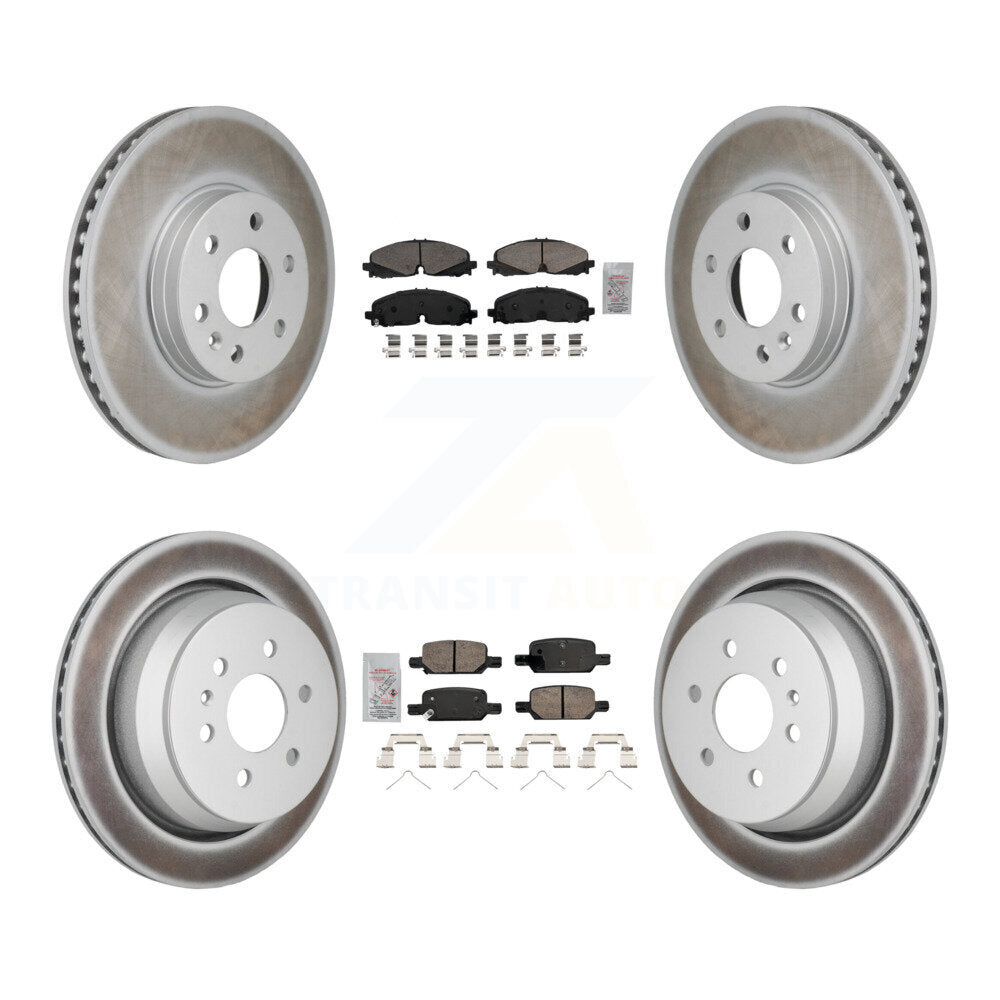 Front Rear Ceramic Pad Coated Brake Rotor Kit For 2021-2022 Chevrolet Colorado GMC Canyon KGA-106120