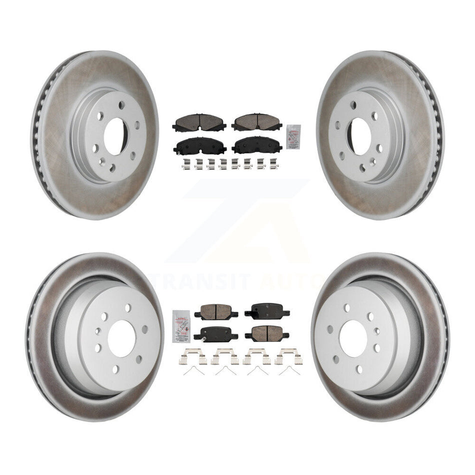 Front Rear Ceramic Pad Coated Brake Rotor Kit For 2021-2022 Chevrolet Colorado GMC Canyon KGA-106120