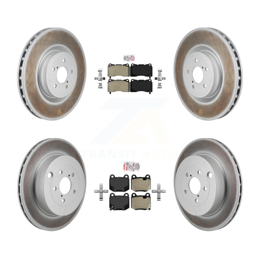 Front Rear Semi-Metallic Pads And Coated Disc Brake Rotors Kit For Subaru BRZ Toyota 86 KGA-106129