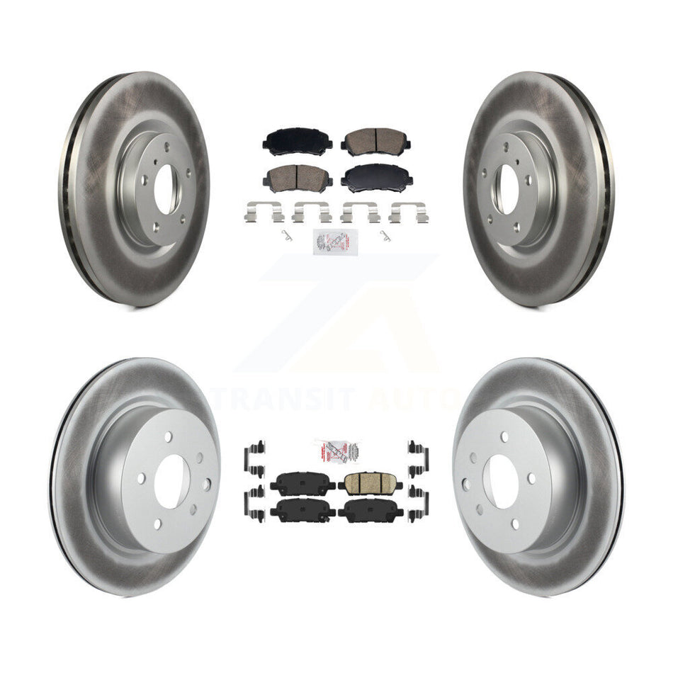 Front Rear Ceramic Pads And Coated Disc Brake Rotors Kit For Nissan Maxima KGA-106134