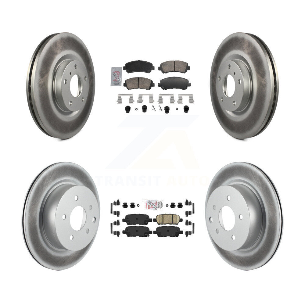 Front Rear Ceramic Pads And Coated Disc Brake Rotors Kit For Nissan Maxima KGA-106137
