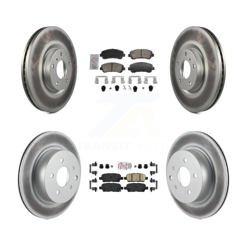 Front Rear Ceramic Pads And Coated Disc Brake Rotors Kit For Nissan Maxima KGA-106137