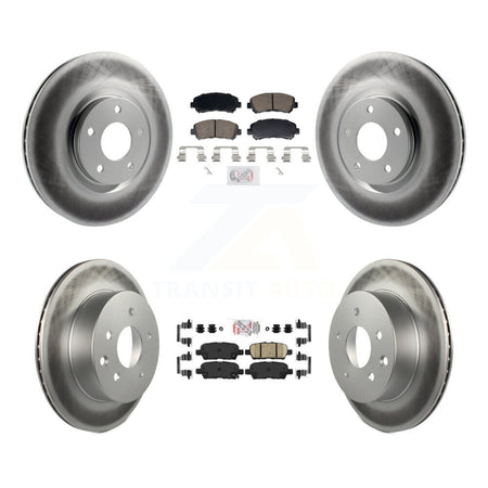 Front Rear Ceramic Pad And Coated Disc Brake Rotor Kit For 2014-2017 Nissan Juke Nismo RS KGA-106140