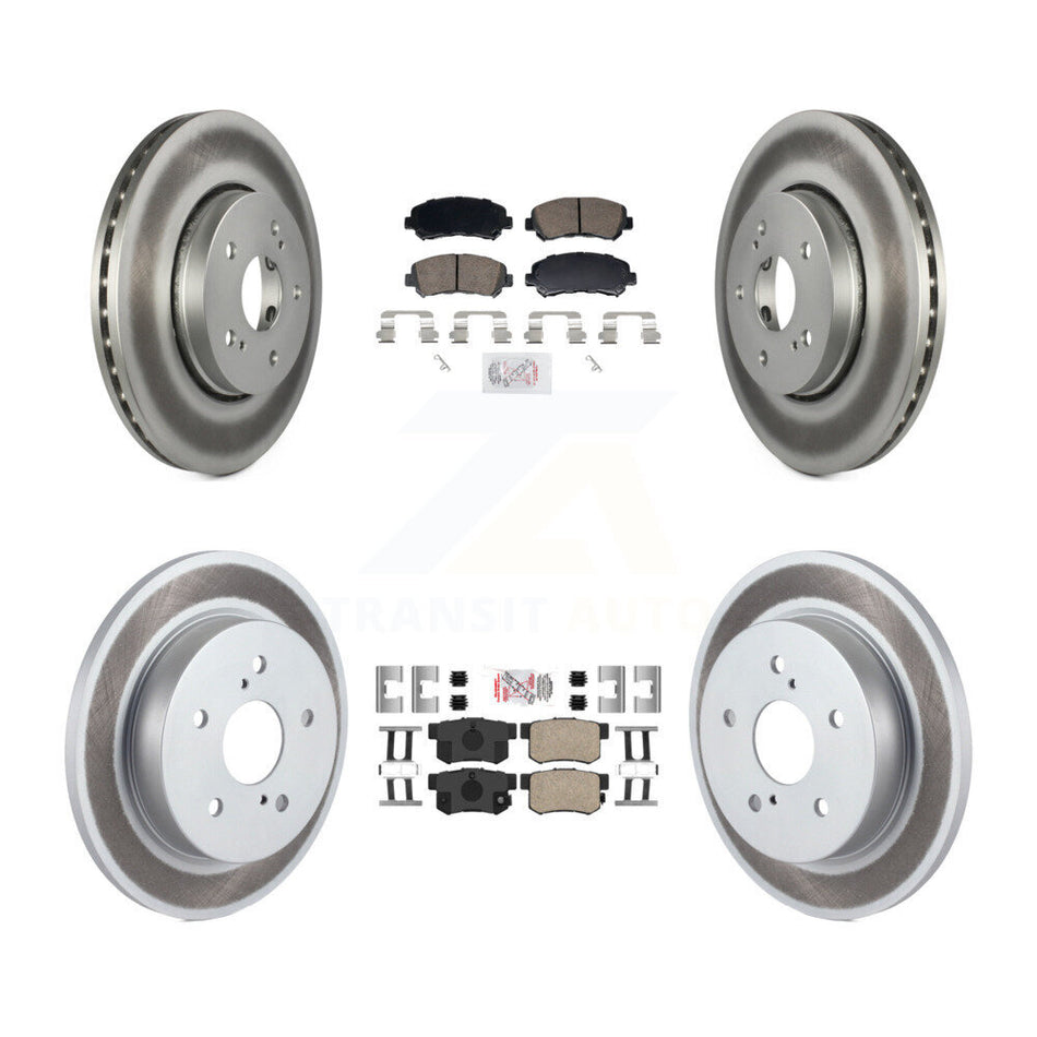 Front Rear Ceramic Pads And Coated Disc Brake Rotors Kit For 2010-2013 Suzuki Kizashi KGA-106142