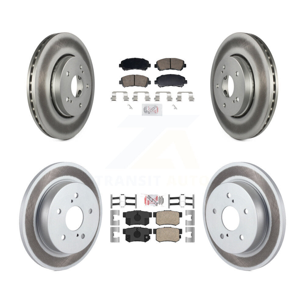 Front Rear Ceramic Pads And Coated Disc Brake Rotors Kit For 2010-2013 Suzuki Kizashi KGA-106144