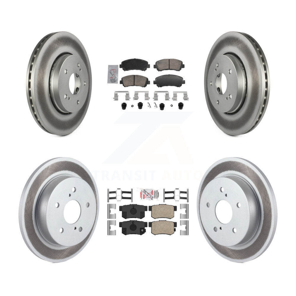 Front Rear Ceramic Pads And Coated Disc Brake Rotors Kit For 2010-2013 Suzuki Kizashi KGA-106145