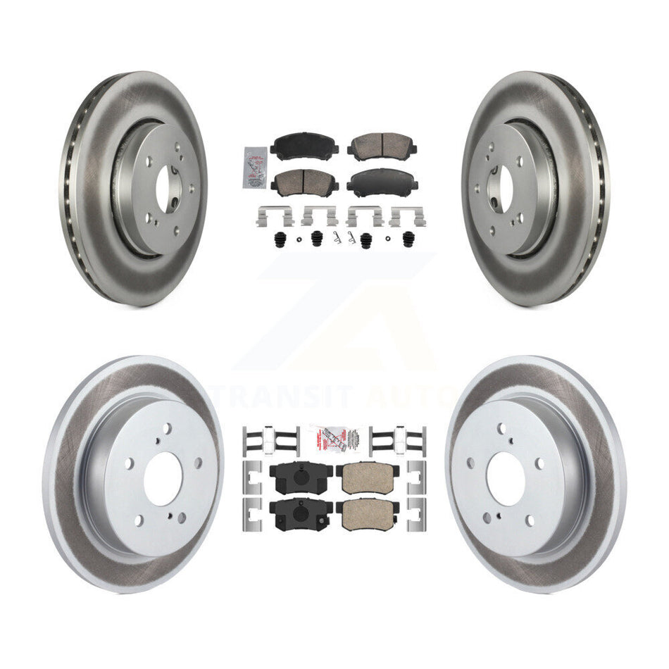 Front Rear Ceramic Pads And Coated Disc Brake Rotors Kit For 2010-2013 Suzuki Kizashi KGA-106145