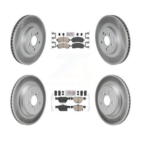 Front Rear Ceramic Pads And Coated Disc Brake Rotors Kit For Subaru Crosstrek KGA-106148