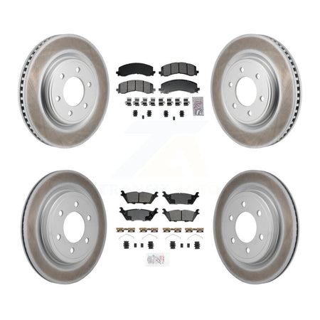 Front Rear Semi-Metallic Pad Coat Disc Brake Rotors Kit For Ford F-150 Expedition Lincoln KGA-106164