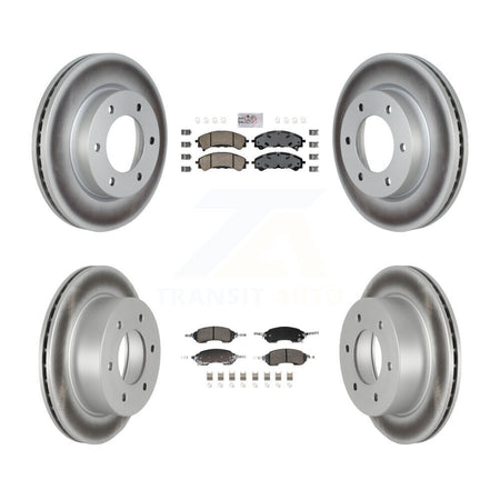 Front Rear Ceramic Pads And Coated Disc Brake Rotors Kit For Ford Bronco KGA-106170