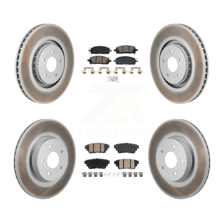 Front Rear Ceramic Pad Coated Brake Rotors Kit For Mitsubishi Outlander Nissan Pathfinder KGA-106185