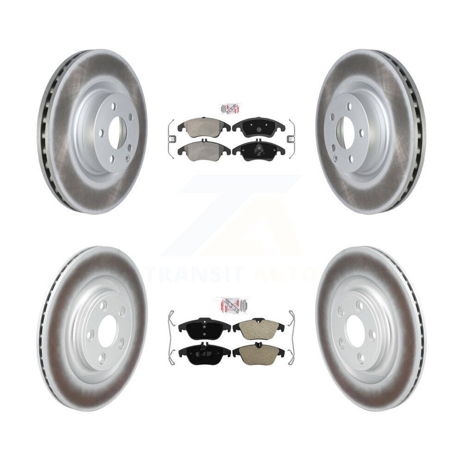 Front Rear Semi-Metallic Pads And Coated Disc Brake Rotors Kit For Mercedes-Benz E400 KGA-106188