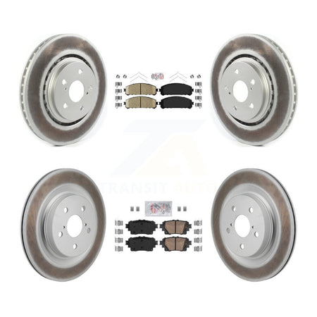 Front Rear Ceramic Pads And Coated Disc Brake Rotors Kit For 2022-2023 Lexus NX350h NX350 KGA-106200