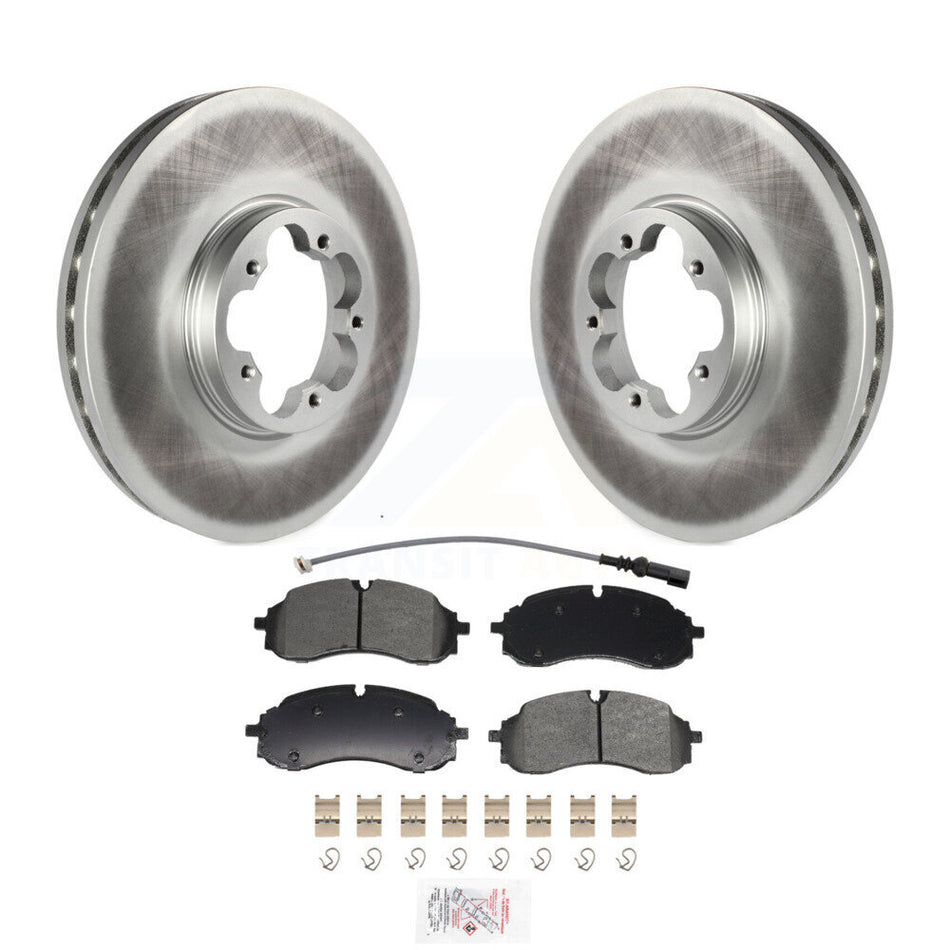 Front Coated Brake Rotor Semi-Metallic Pad Kit For Ford Transit-250 Transit-350 E-Transit KGA-106209