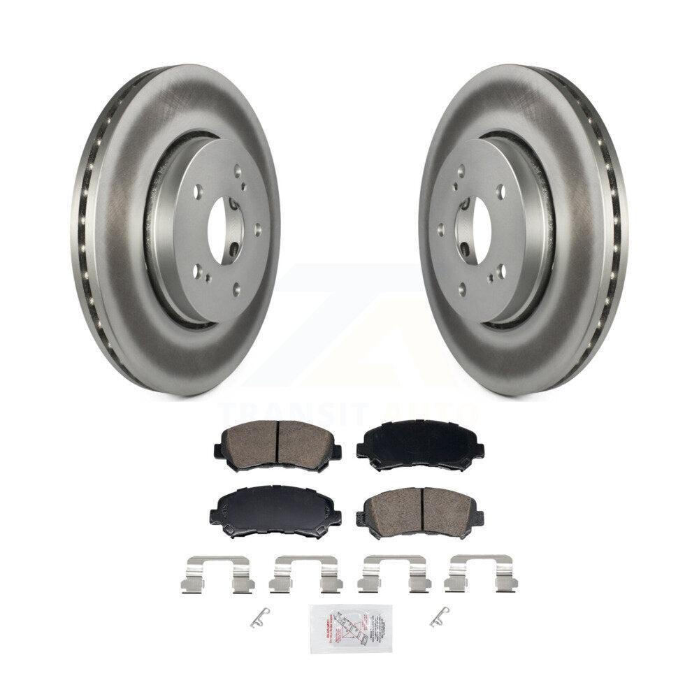 Front Coated Disc Brake Rotors And Ceramic Pads Kit For 2010-2013 Suzuki Kizashi KGA-106210