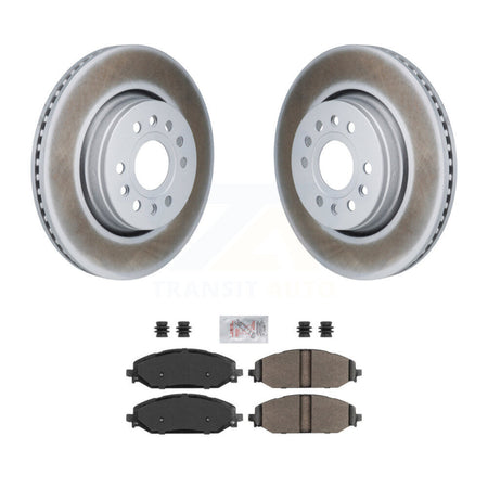 Front Coated Disc Brake Rotors & Semi-Metallic Pad Kit For Ram 1500 Jeep Wagoneer Grand L KGA-106215